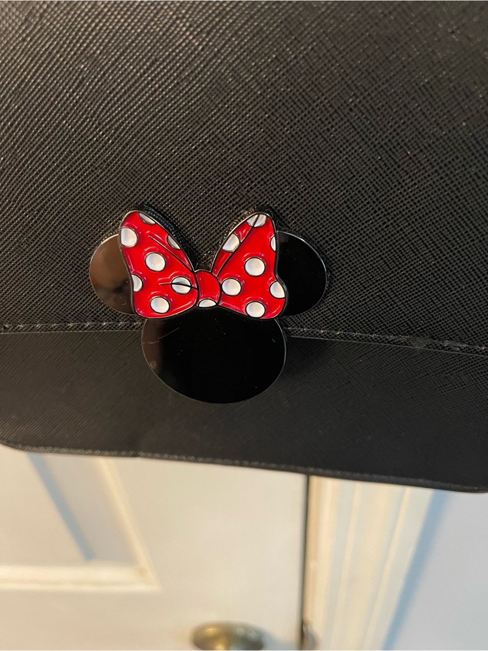 Disney Black Crossbody Bag with Mini Mouse polka dot hardware accent - Picture 3 of 5
